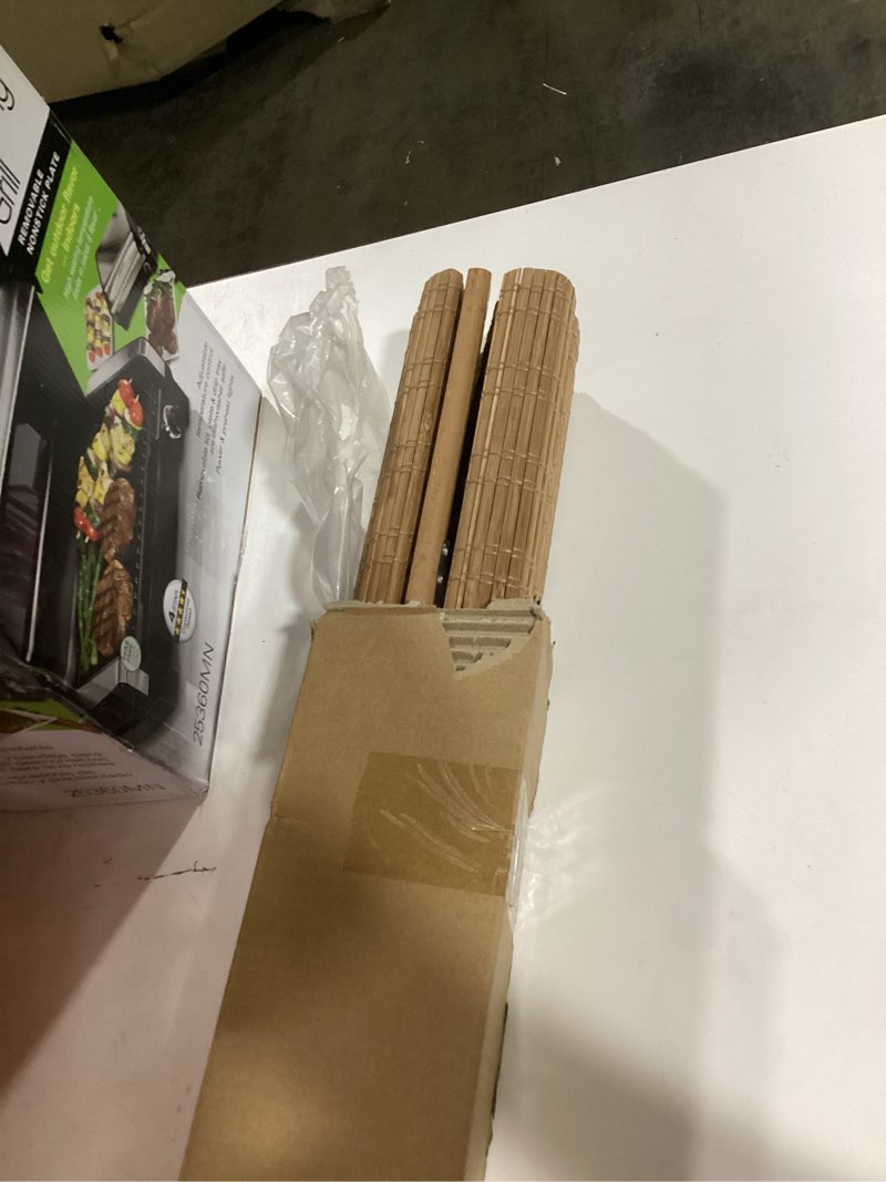 Condition photo showing Good Condition for LazBlinds No Tools No Drill Cordless Bamboo Roman Shades, Light Filtering Window Treatment, Roll Up Bamboo Blinds for Windows 24'' W x 64'' H, Wood