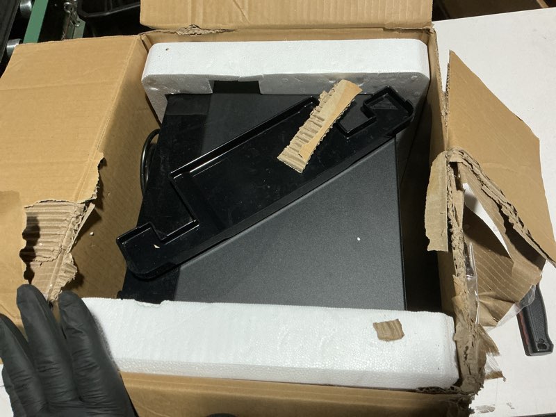 Condition photo showing As Is for Hot Towel Warmer,Medium Towel Warmer Cabinet,Spa Hot Towel Caddy for Facial (8L Capacity) dark black