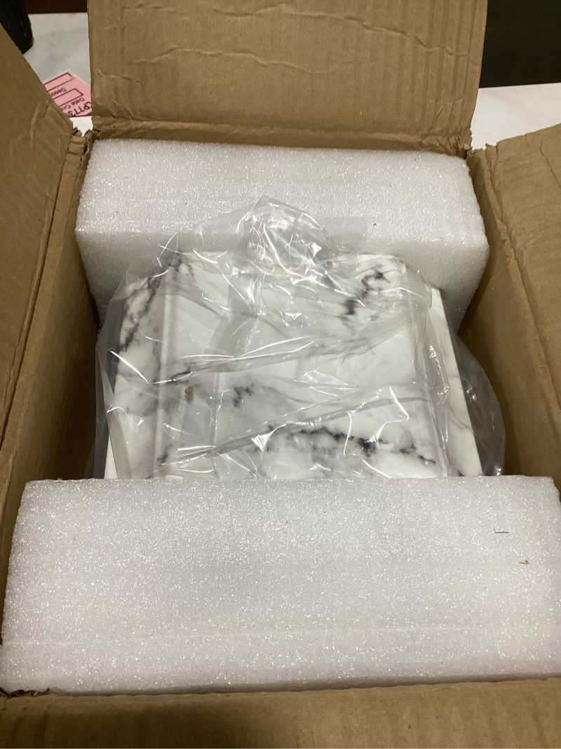 Condition photo showing Good Condition for White Marble Cremation Urn Vault for Human Ashes - Adult Sized Memorial Urn for Ground Burial, Home Memorial and Funeral Use