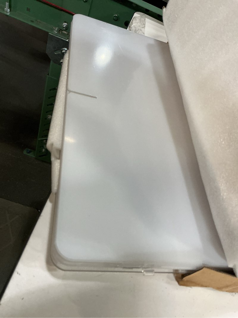 Condition photo showing Good Condition for clear acrylic pet dog gate - folding transparent gates for small dogs pets - freestanding foldable tall puppy doggy fence door for inside indoor house doorways room divider barrier 4 panel - 80''w x 24''h 4