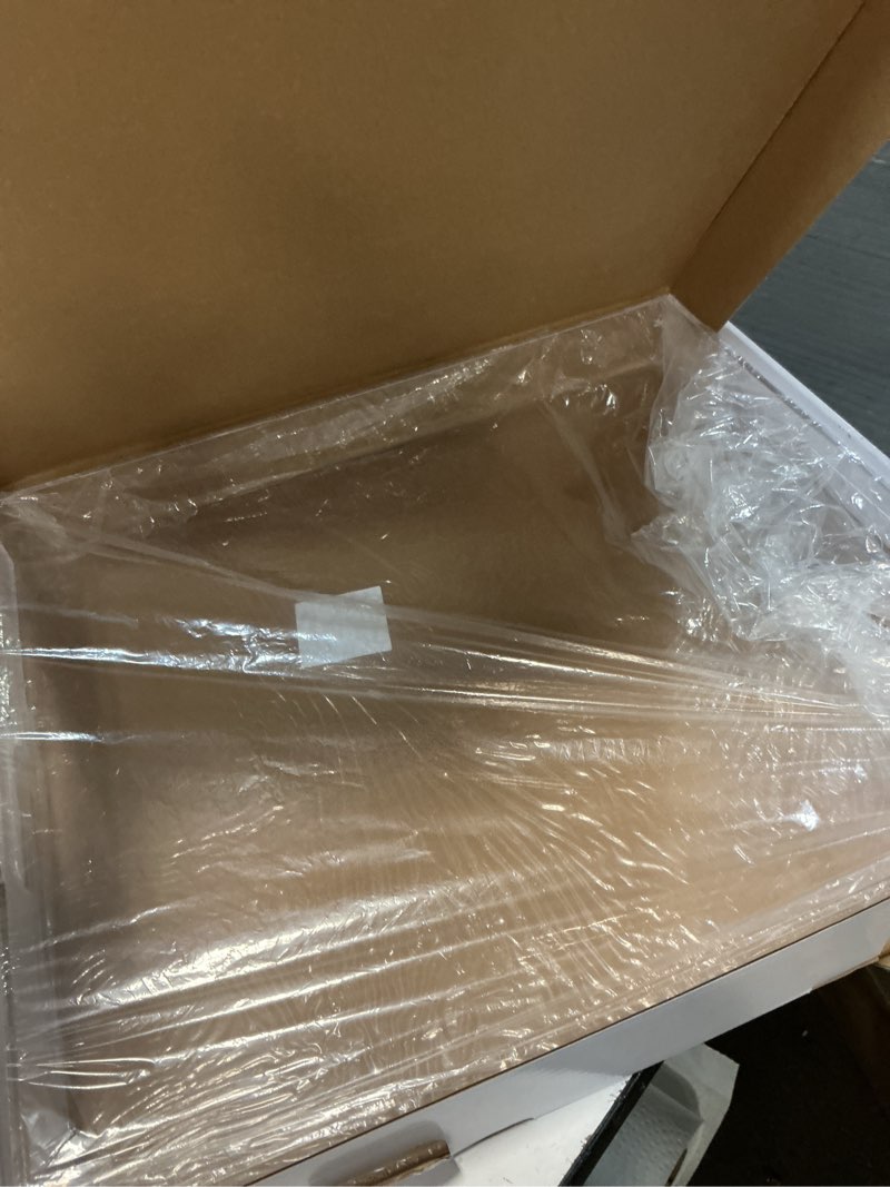 Condition photo showing Good Condition for 18×16 inch clear acrylic serving tray with handles extra large ottoman tray decorative tray spill-proof coffee table space saver oversize counter top organizer platter with safe edge clear 18" x 16" x 2"