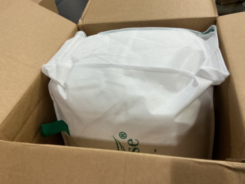 Condition photo showing Good Condition for Three Geese Pinch Pleat Waterfowl Feathers Down Comforter King Size Duvet Insert, 1200TC 100% Cotton Fabric, Premium All Seasons White Hotel Warm Comforter with 8 Tabs. King:106x90inches White Twisted Flower