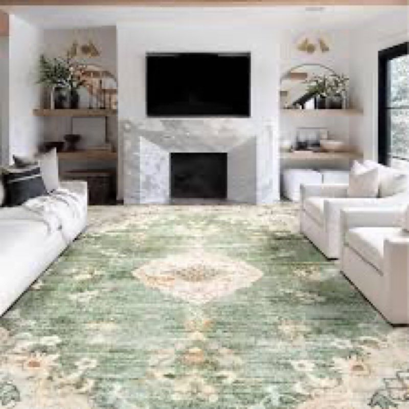 Area Rugs for Living Ro jice, Ding Room (Green) Be-9x12-X24056F-Green