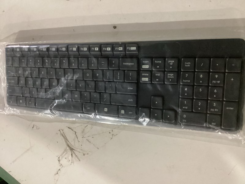 Condition photo showing Good Condition for logitech mk235 wireless keyboard and mouse combo for windows, 2.4 ghz wireless unifying usb receiver, 15 fn keys, long battery life, compatible with pc, laptop