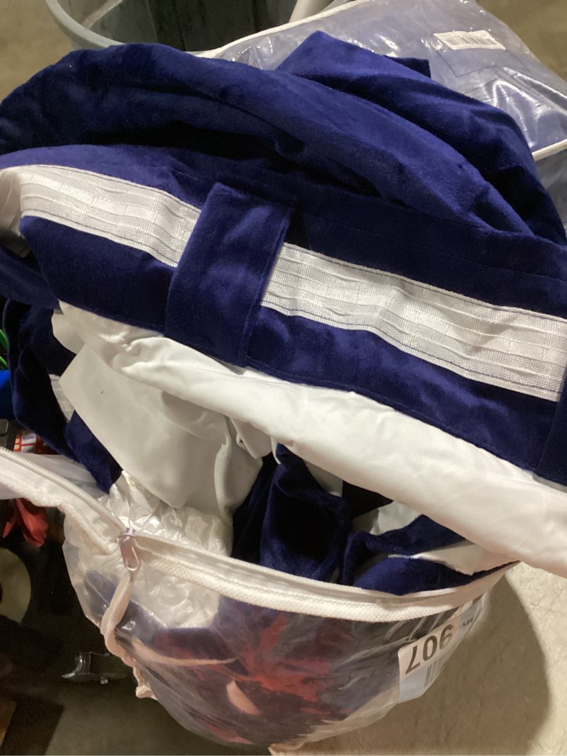 Condition photo showing Good Condition for ryb home blue velvet curtains 84 inches - blackout curtains for living room, thermal insulated noise reducing panels soft luxury window decor for kids bedroom, navy blue, w52 x l84 inches, 2 panels 52"w x 84"l (pack of 2) navy blue