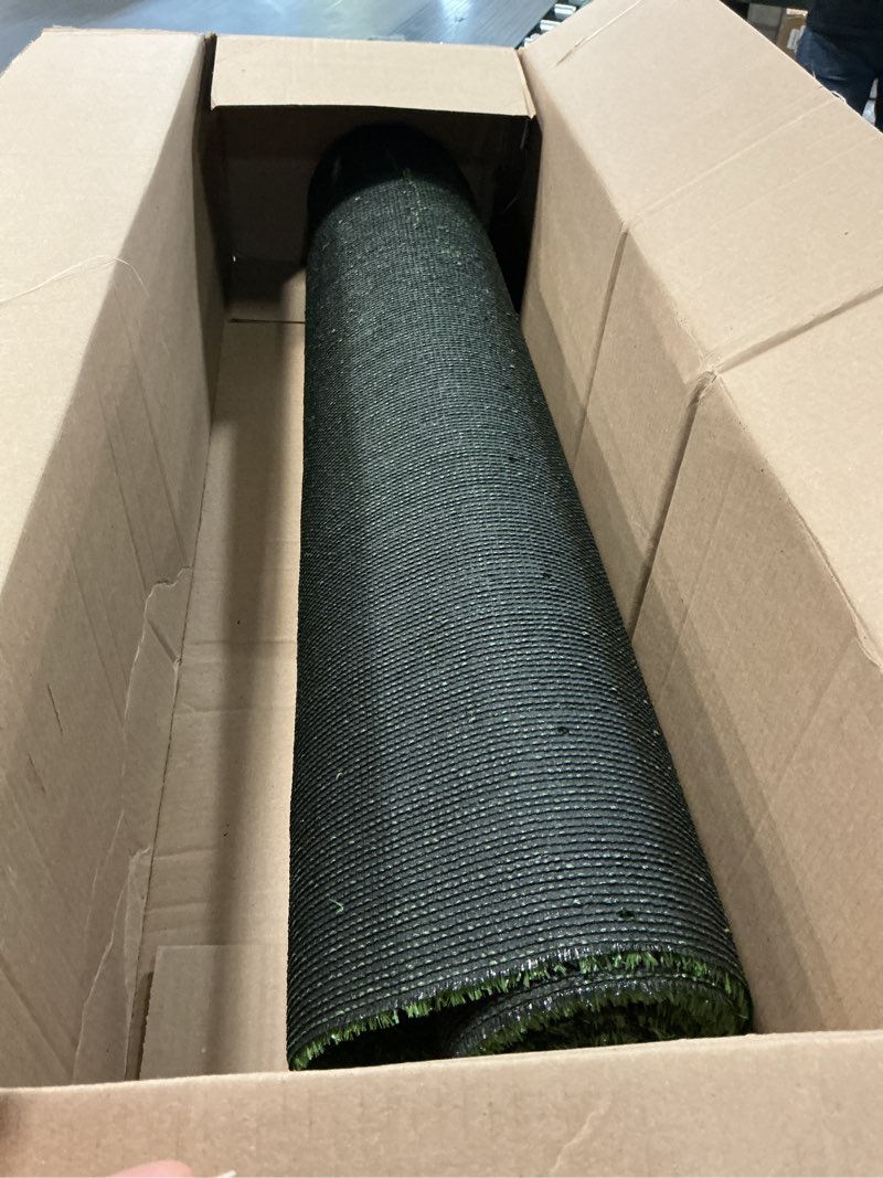 Condition photo showing As Is for Artificial Grass Astro Turf Lawn 3FTX10FT,Economy Indoor Outdoor Synthetic Grass Mat, Backyard Patio Garden Balcony Rug, Rubber Backing/Drainage Holes