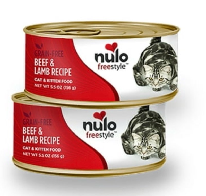 (Case of 24) Nulo Freestyle Grain-Free Beef & Lamb Wet Cat Food  5.5 oz((BB/02/20/2027))