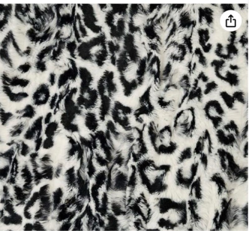 Shannon Minky Luxe Cuddle Jaguar White/Black, Fabric by the Yard