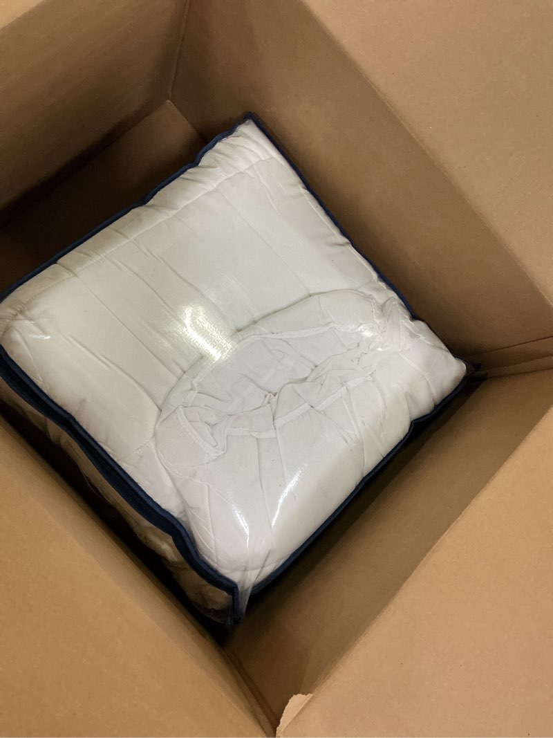 Condition photo showing As Is for Serta Memory Flex Soft California King Mattress Topper, 2" Pillow Top Mattress Pad, Cushioning Stain Resistant Mattress Protector with 15" Pocket for Secure Fit, Machine Washable, White White California King