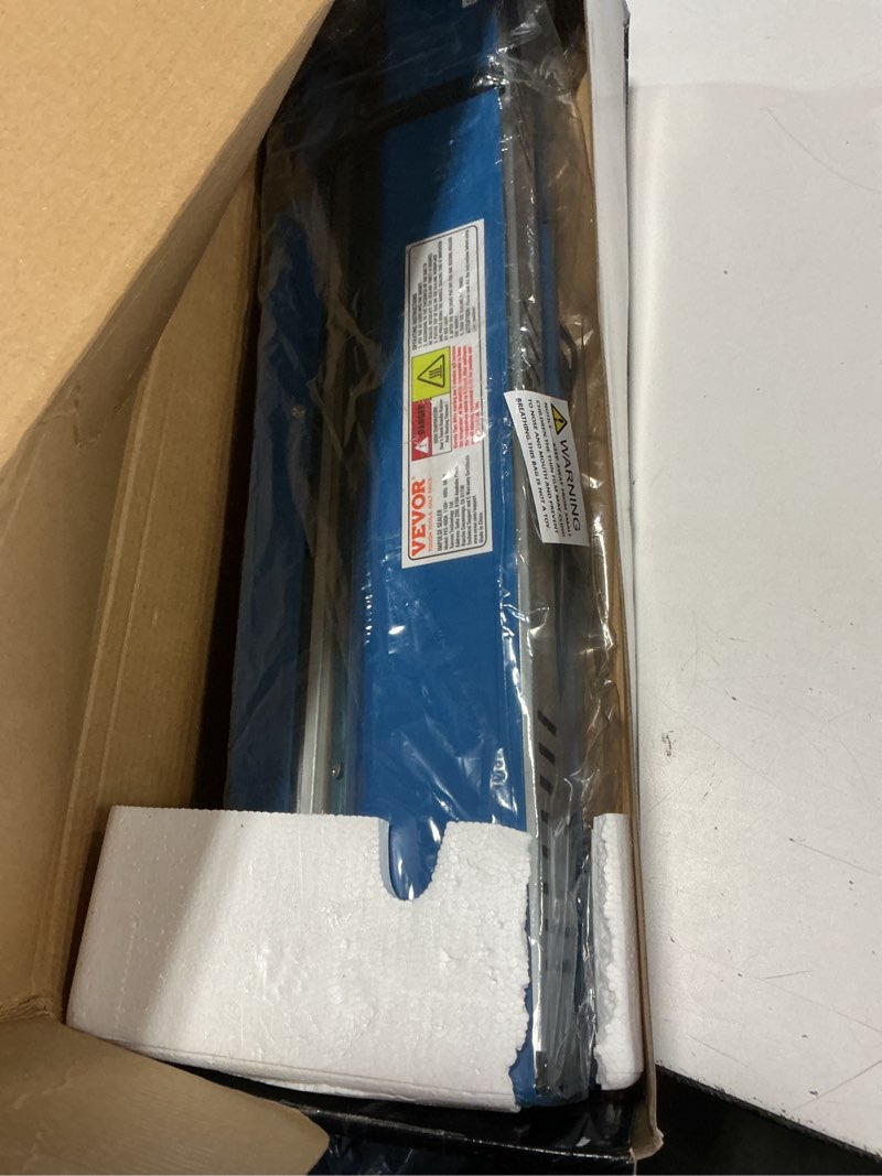 Condition photo showing As Is for METRONIC Impulse Sealer 16 inch, Manual Heat Sealer Machine for Plastic Bags, Shrink Wrap Bag Sealers Heavy Duty Sealing Machine With Repair Kit (Blue) Blue 16 inch