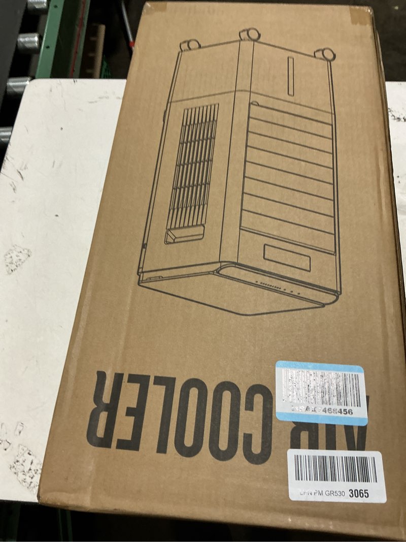 Condition photo showing Good Condition for portable air conditioners, 3-in-1 ac cooling fan 3 modes 3-speed with remote control & 4 ice boxes, evaporative air cooler with 8l tank for 20h cooling, for home, bedroom, kitchen, living room (black)
