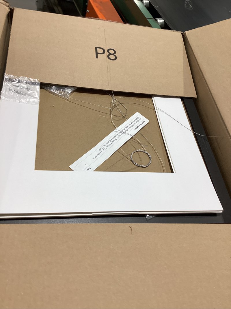 Condition photo showing Good Condition for 16x20 frame, black wood style - display posters 11 x 14 with mat or 16x20 without mat, wall mounting horizontal and vertical, 1 pack black 16x20 in