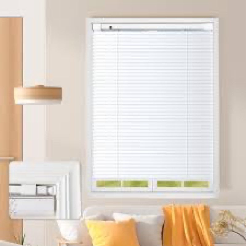 auriloft no tools no drill 1" cordless mini blinds, horizontal light filtering blind, vinyl blinds f