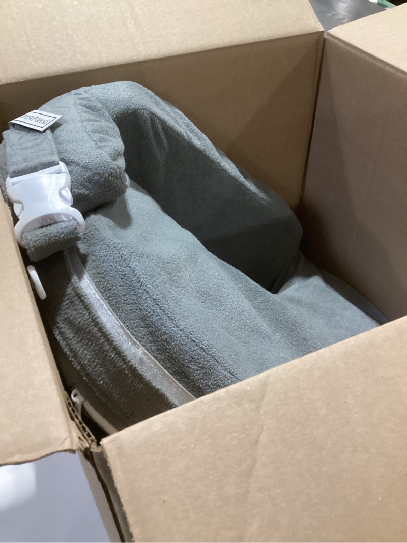 Condition photo showing As Is for My Brest Friend Nursing Pillow - Deluxe - Enhanced Comfort w/ Slipcover - Ergonomic Breastfeeding Pillow For Ultimate Support For Mom & Baby - Adjustable Pillow W/ Handy Side Pocket, Evening Grey