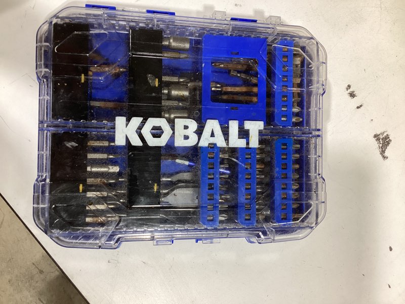 Condition photo showing As Is for kobalt impact driver bit set 105 -piece
