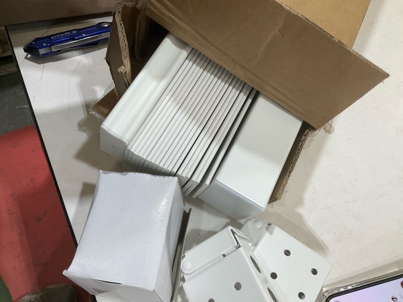 Condition photo showing Good Condition for cordless faux wood blinds 27" w x 36" h, 2 inch slat horizontal windows blinds with crown valance, room darkening blinds, white blinds for home interiors. 27"w x 36"h