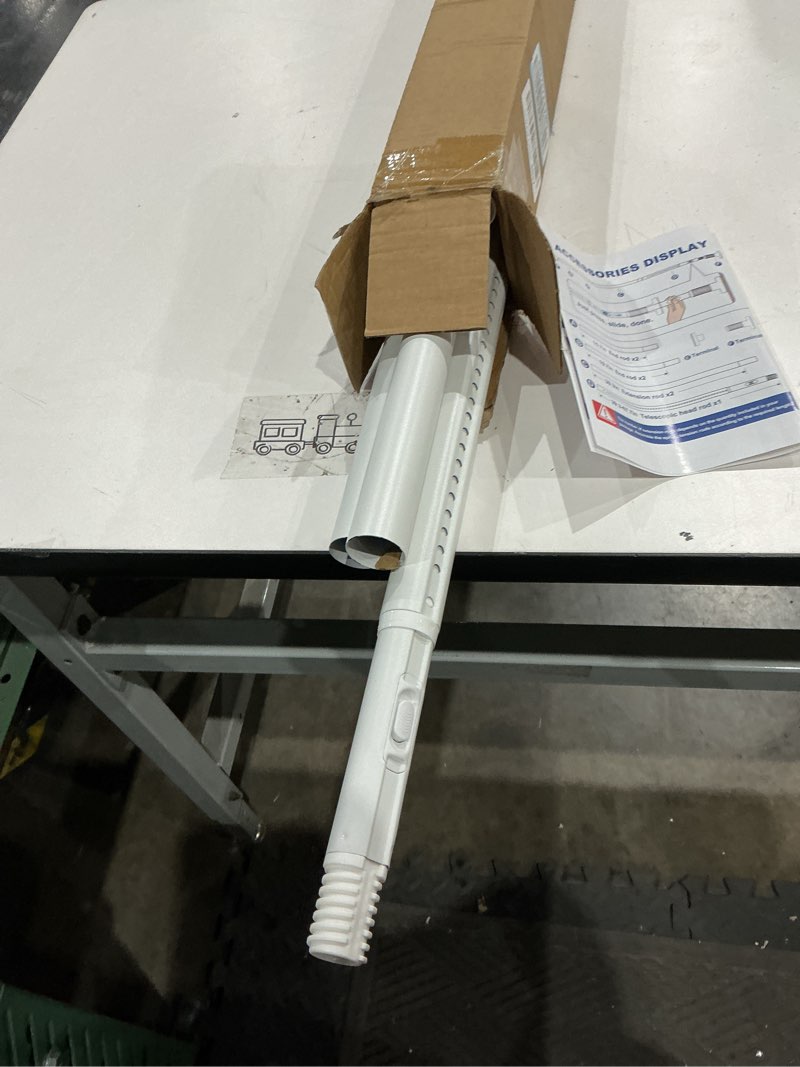 SIMILAR TO NOT EXACT White Tension Curtain Rod 41-126In(4-10Ft), Long Outdoor Curtain Rod No Drilling for Window or Bathroom Patio, Adjustable Heavy Duty Shower Rod,Rod Diameter 1.26In-One-bond stretching