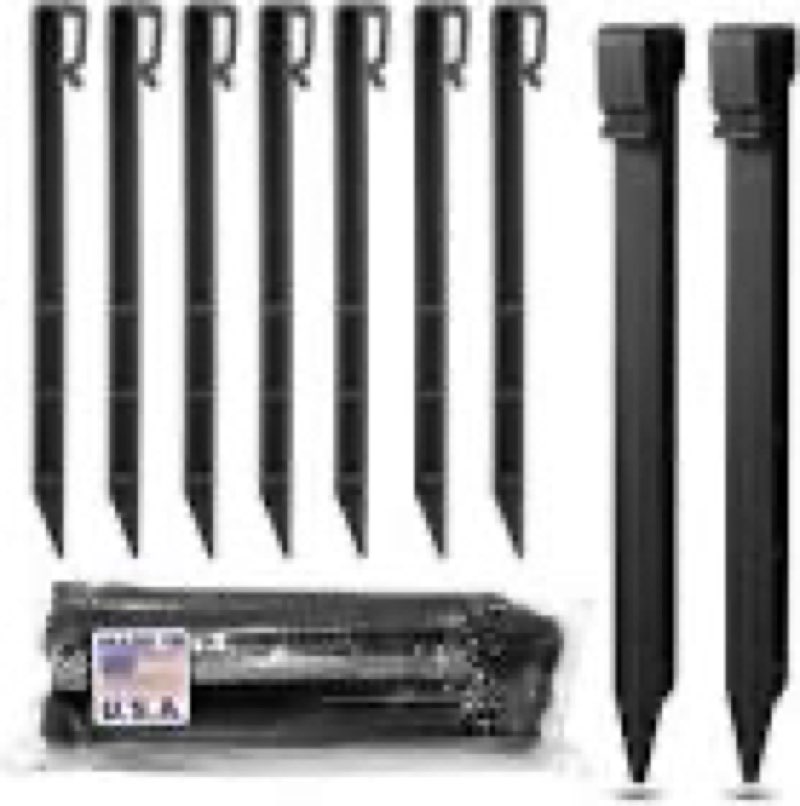 jetec 200 pack plastic landscape edging anchoring stakes bulk 10'' 12'' black garden landscape ancho