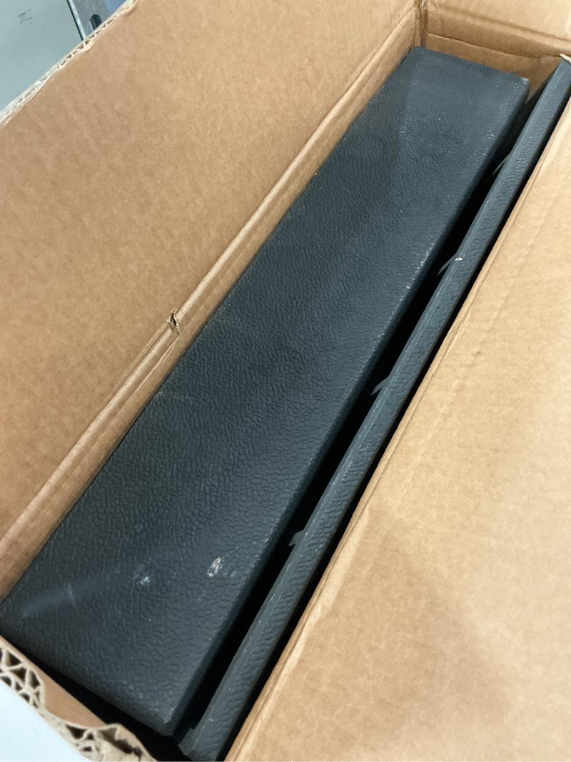 Condition photo showing Good Condition for rubber threshold ramp, 4" rise wheelchair ramp doorway, 7000lbs load capacity, non-slip surface rubber curb ramp for wheelchair and scooter, 2 pack (4" height) (4" rise)