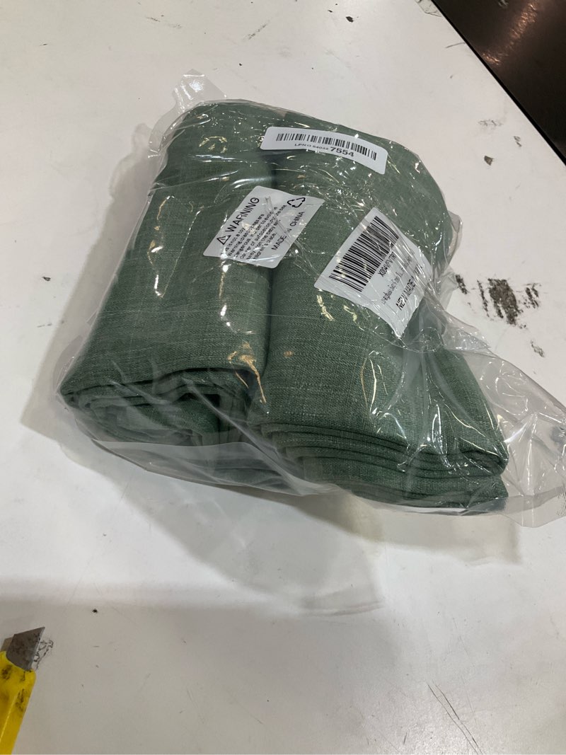 Condition photo showing Good Condition for sage green tablecloth, faux linen waterproof & stain resistant table cloth rectangle table - farmhouse fabric cover for dining/party/wedding (oblong, 60 x 84 inch (6-8 seats), sage green) sage green 84" x 60" (rectangular)
