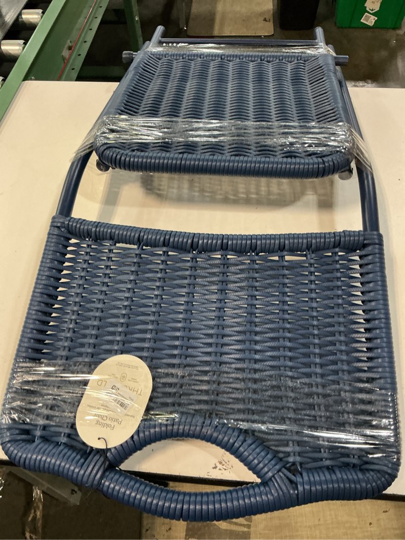 Condition photo showing Good Condition for monochromatic rope folding chair navy blue - threshold™