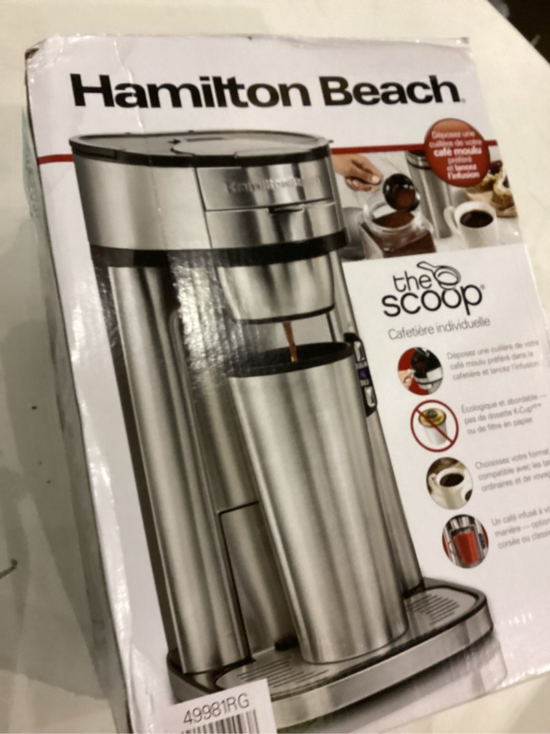 Condition photo showing New/Like New for Hamilton Beach - Single Serve Coffee Maker - Stainless Steel