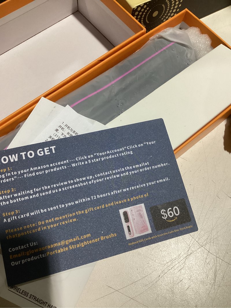 Condition photo showing Good Condition for go brush pro 2026, portable straightener brushs for travel, with lcd temperature display, fast heating cordless mini hair brushs (black)