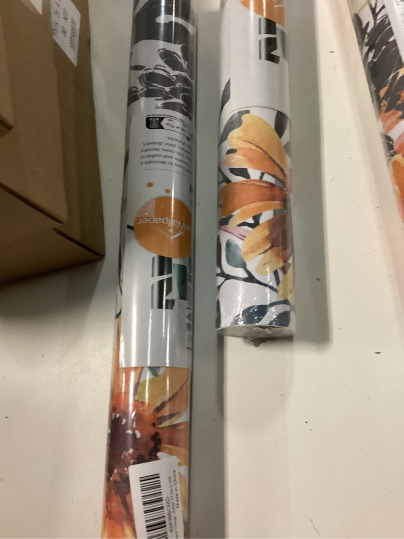 Condition photo showing New/Like New for rewallpaper vintage floral wallpaper stick and peel yellow sunflower wallpaper floral contact paper for walls cabinets shelves desk peel & stick wall mural bedroom bathroom kitchen 17.5in x 10ft 118.1" x 17.5"