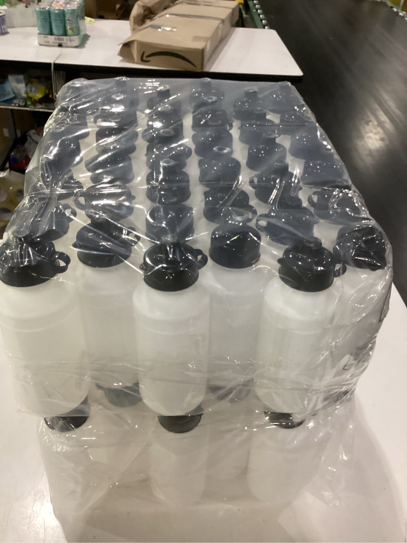 Condition photo showing Good Condition for 72 pcs sports water bottles bulk 20 oz plastic water bottles reusable squeeze water bottles team bottles with pull top cap for adults kids outdoor cycling fitness(white)