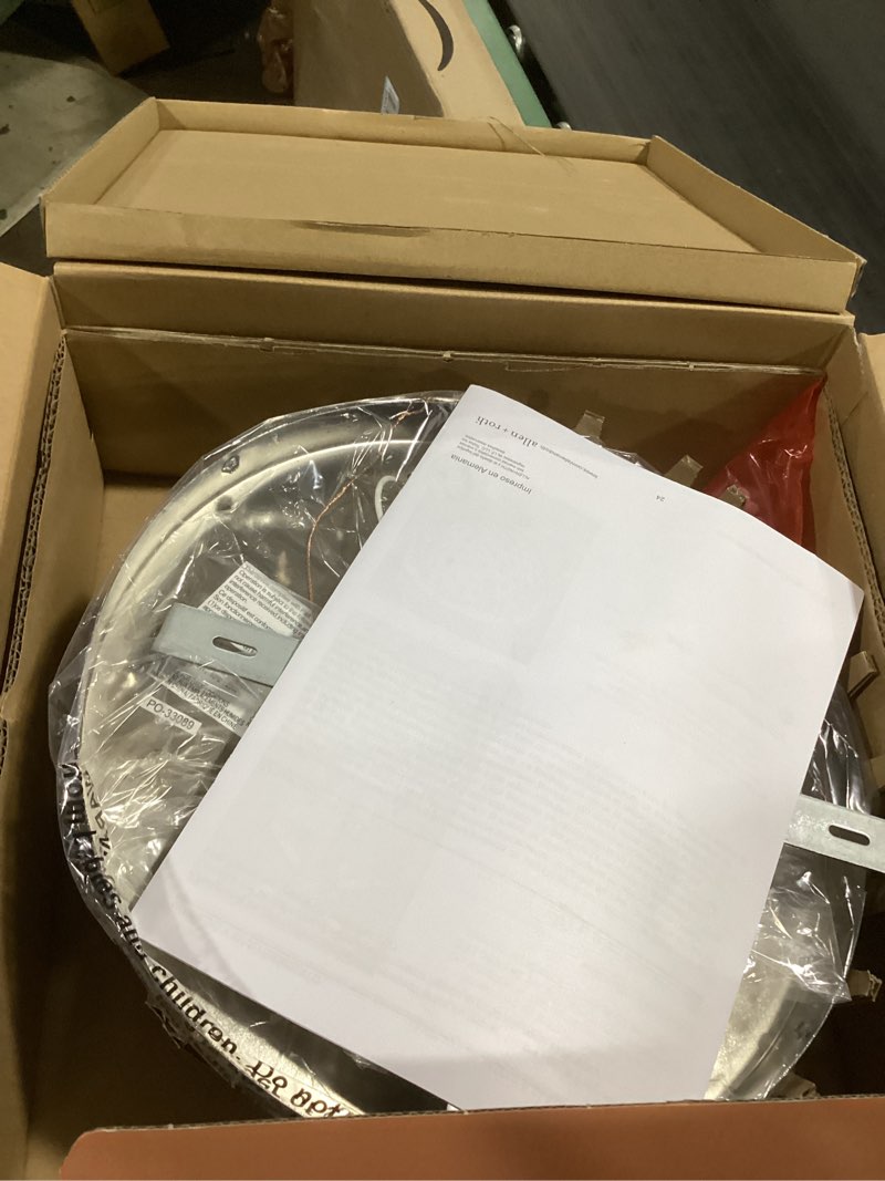 Condition photo showing Good Condition for  allen + roth Avalyn 12.99-in Gloss Chrome Indoor 1 -Light LED Flush Mount Light Acrylic Shade