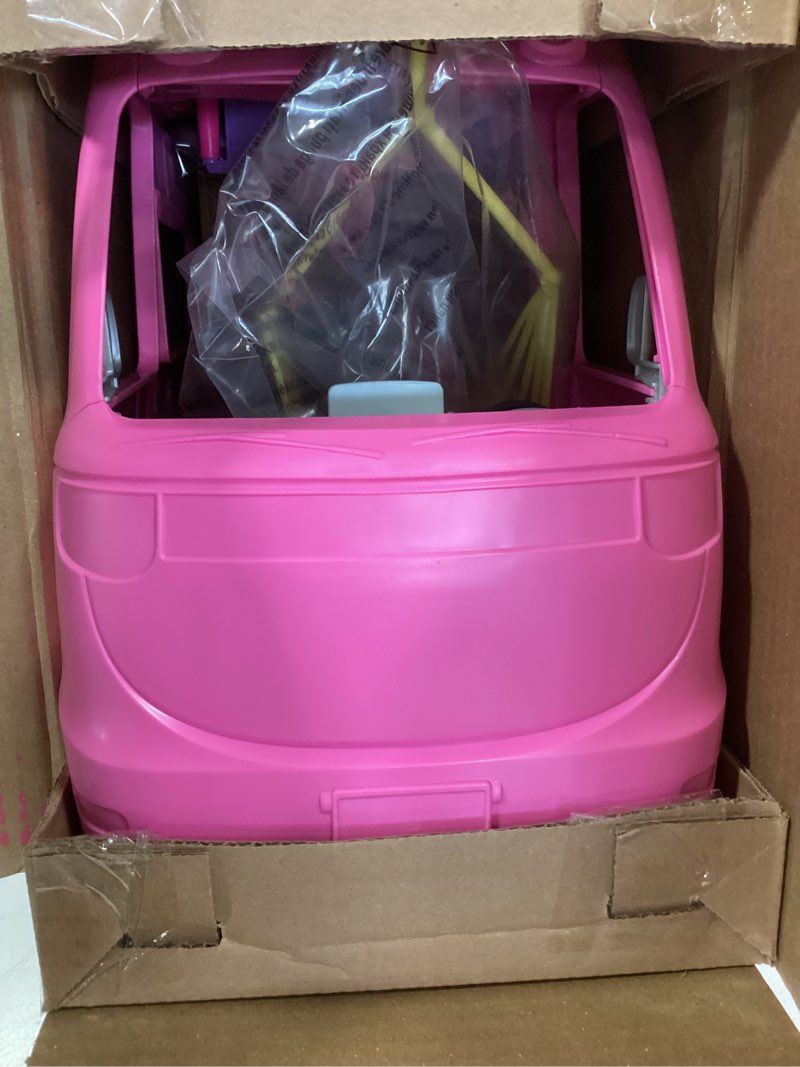 Condition photo showing New/Like New for Barbie Dream Camper Playset with Roof Tent, BBQ Grill with Color-Change Feature and 60+ Accessories