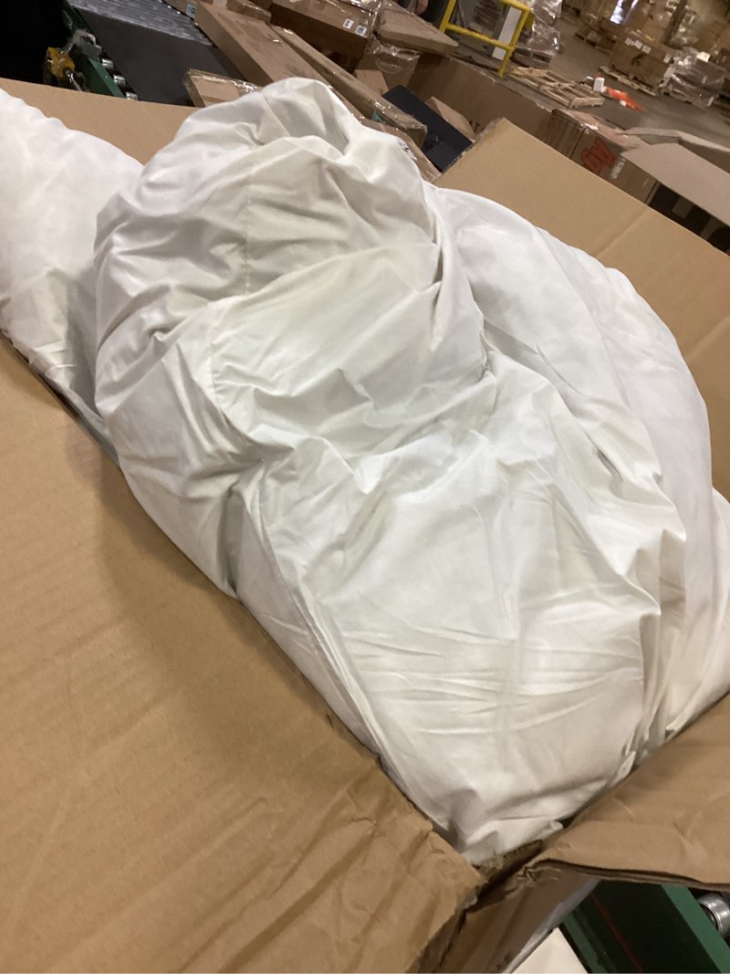 Condition photo showing As Is for JA COMFORTS 26×26 Premium Goose Down Feather Throw Pillow Inserts(Set of 2)-5% Down Filling,High Filling Weight,250 TC Cotton Cover, Square, White 26×26 (2 Pack)