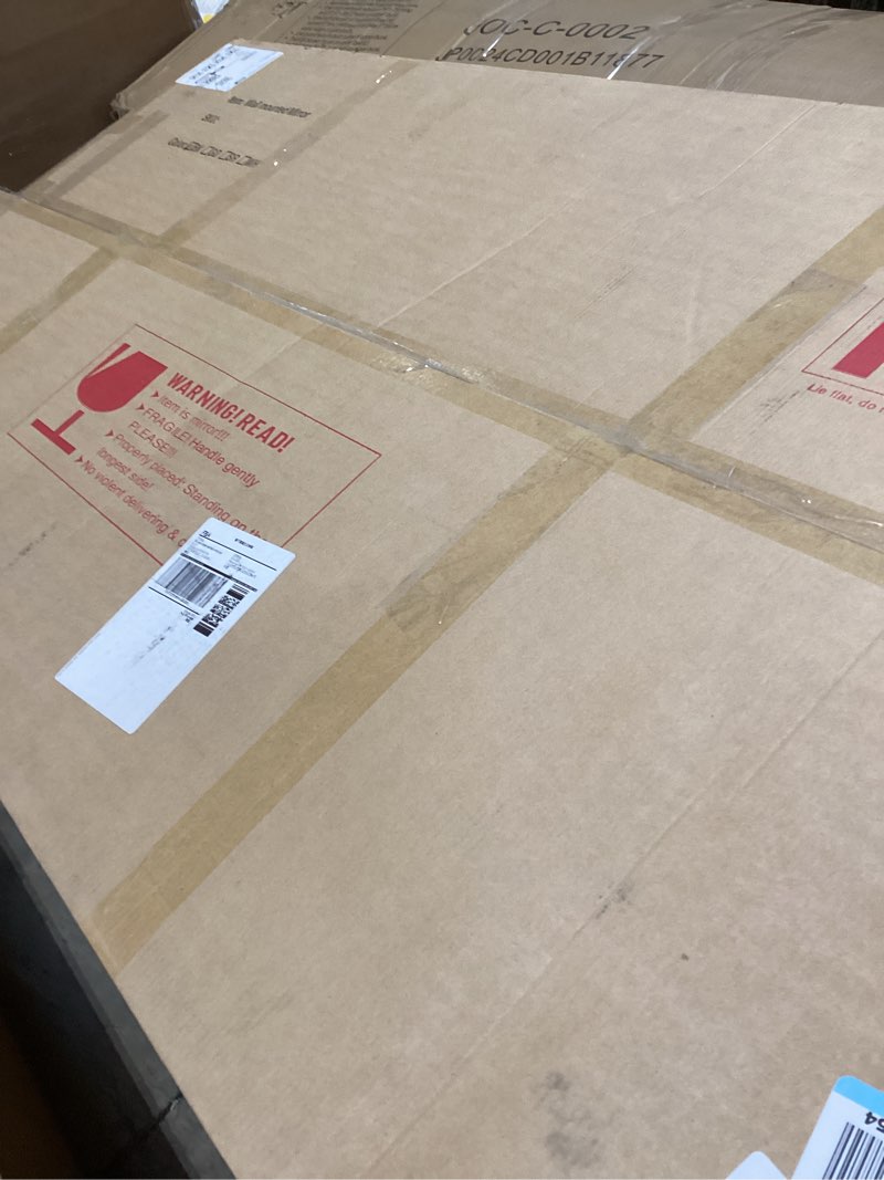 Condition photo showing New/Like New for furnbar bathroom mirror 60" x 30", large rectangle wall mirror, black metal frame wall mounted mirro