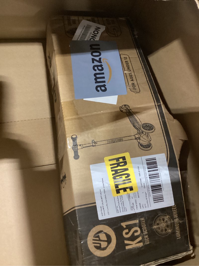 Condition photo showing item condition for Gotrax KS1 Kids Kick Scooter, LED Lighted Wheels and 3 Adjustable Height Handlebars, Lean-to-Steer & Widen Anti-Slip Deck, 3 Wheel Scooter for Boys & Girls Ages 2-8 and up to 110 Lbs Blue