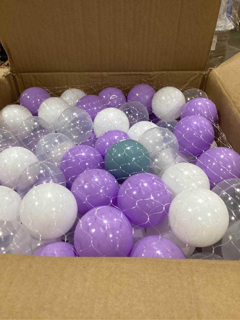 Condition photo showing Good Condition for ball pit balls pack of 100 200 500 - star and round set bpa free phthalate free non-toxic crush proof play balls soft plastic balls for toddlers baby kids birthday pool tent party 6 macaron colors 500 balls
