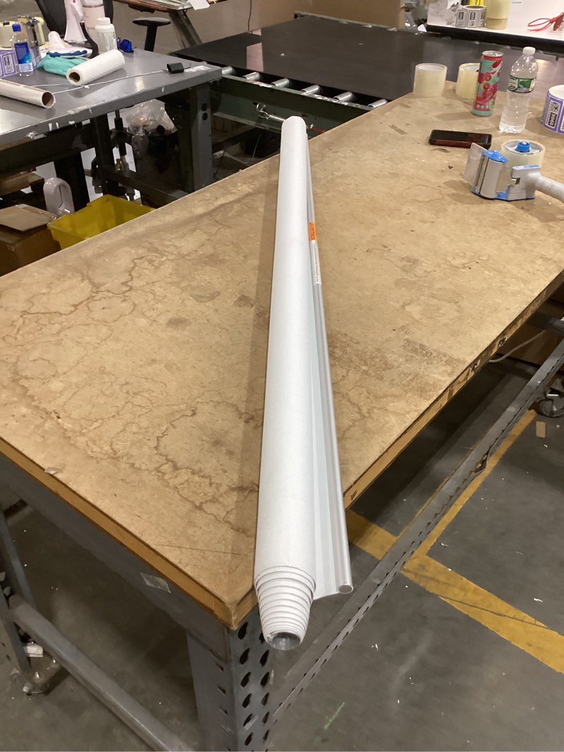 Condition photo showing As Is for allbright linen roller shades with wand rod, cordless fabric roller blinds with thermal insulated, 100% blackout window shades for home, office, bedroom, white, 14" w x 64" h white 14"w x 64"h
