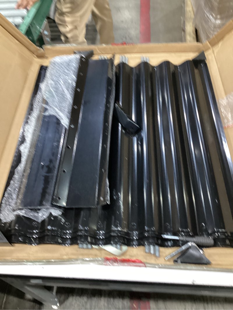 Condition photo showing As Is for 8x2x2ft galvanized raised garden bed,planter raised beds-metal garden box,large plant for outdoor planting, vegetables bed?flower,herb-black 8x2x2ft(1pcs) black