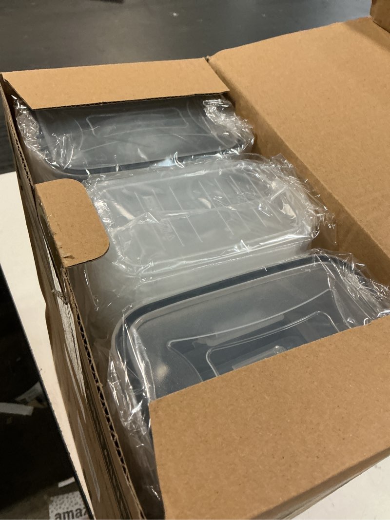 Condition photo showing New/Like New for praki airtight food storage containers set with lids - 24 pcs, bpa free kitchen and pantry organization, plastic leak-proof canisters for cereal flour & sugar - labels & marker black
