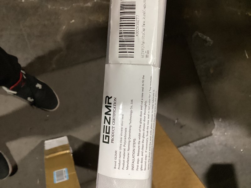 Condition photo showing New/Like New for 2-Pack Ultra Clear Shower Door Bottom Seal (3/8'' X 39'', Polycarbonate) Frameless Glass Shower Door Seal Strip Shower Door Sweep - Stop Shower Leaks and Create a Water Barrier 3/8 inch (10mm)