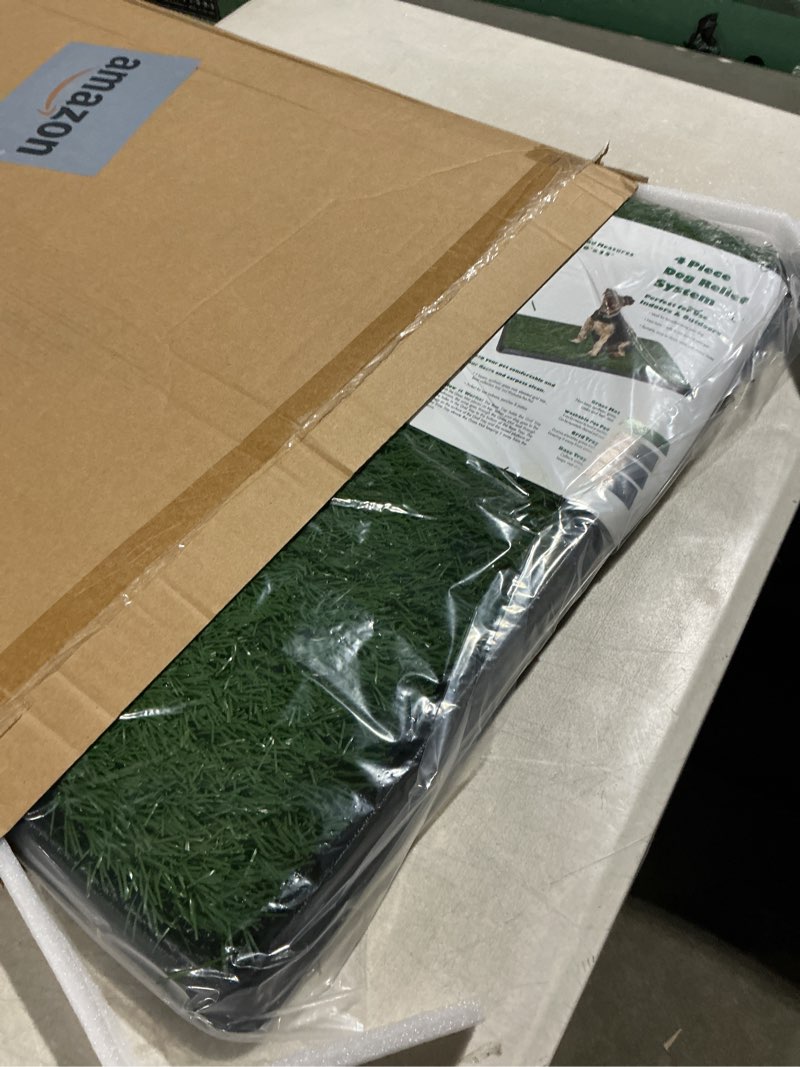 Condition photo showing Good Condition for artificial grass puppy pee pad for dogs and small pets - 20x25 reusable 4-layer training potty pad with tray - dog house and pet supplies by petmaker medium 4-layer system
