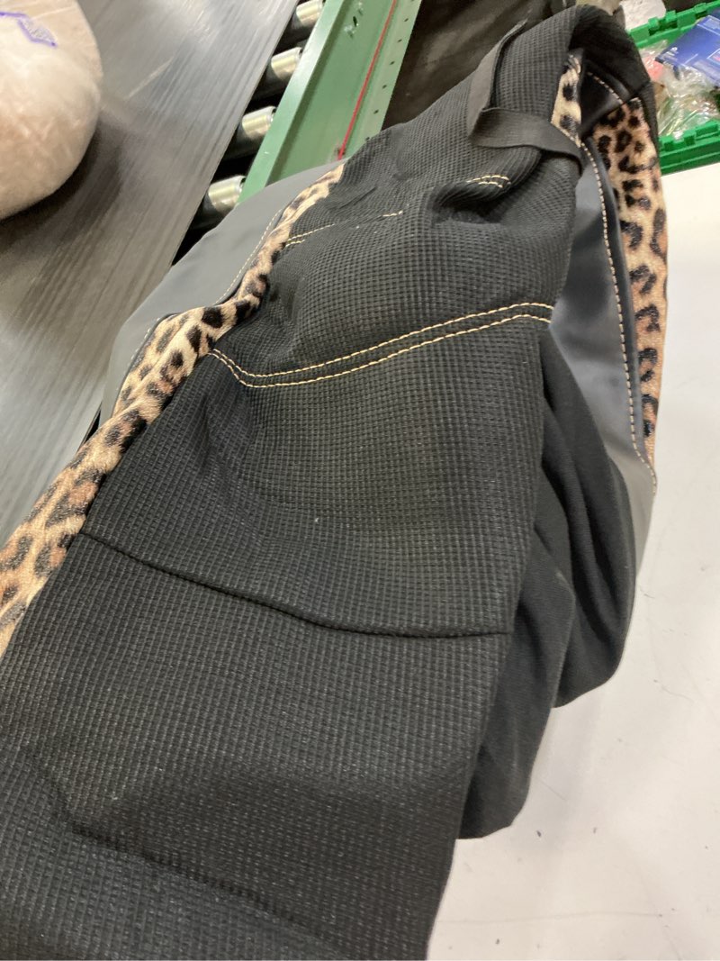 Condition photo showing Good Condition for auto drive leopard leatherette & black waffle fabric front car seat cover, universal fit for cars trucks and suvs,2 pack