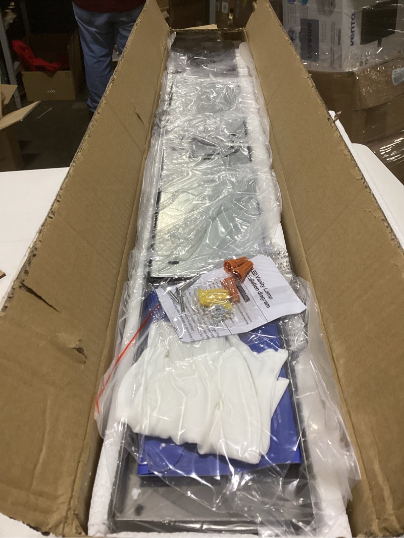 Condition photo showing Good Condition for Tipace 6 Lights Dimmable LED Modern Vanity Lights for Bathroom, Chrome Bathroom Wall Light Fixtures Over Mirror (White Light 6000K) Chrome-Dimmable 6 Lights