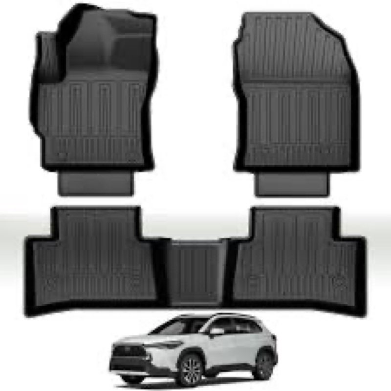 Original Double Layer Floor Mats for 2022-2025 Toyota Corolla Cross - Custom Fit Anti-Slip Floor Lin