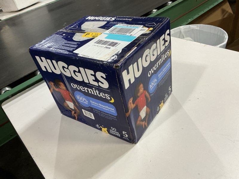 Condition photo showing New/Like New for Huggies Overnites Size 5 Overnight Diapers (27+ lbs), 50 Ct, Packaging May Vary Size 5 50