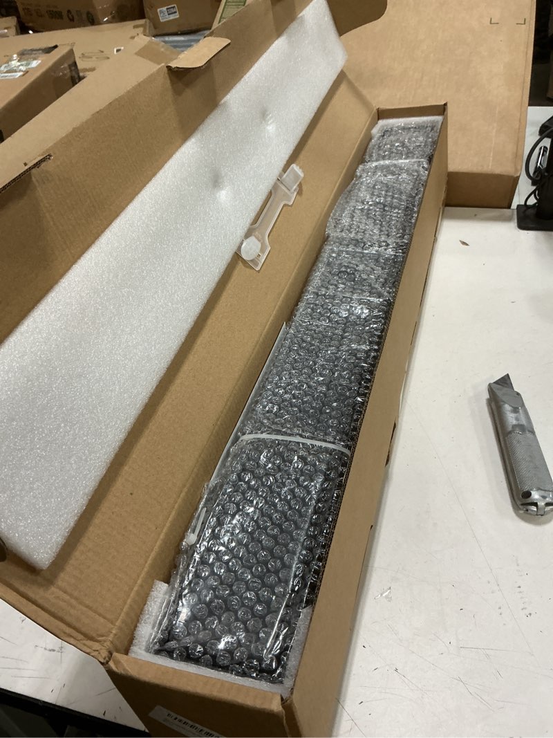 Condition photo showing Good Condition for 28-Inch Linear Shower Drain with Tile Insert Grate, SUS 304 Stainless Steel Linear Drain, Matte Black Long Rectangle Shower Floor Drain with Leveling Feet, Hair Strainer, Fits Bathroom Matte Black 28 Inch