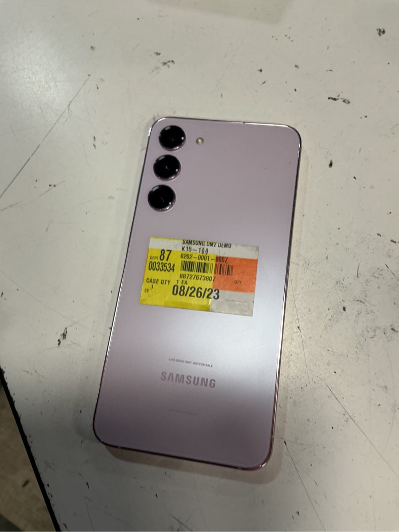 Condition photo showing Good Condition for samsung sm-s916u1 galaxy s23+ 6.6'' 5g 8gb ram 256gb storage factory cell phone, lavender.   ***working condition verified. no network or connectivity tests were performed. bidder be advised ***