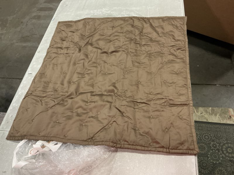 Condition photo showing Good Condition for quince bamboo dream quilted euro sham, euro, walnut 26” x 26”