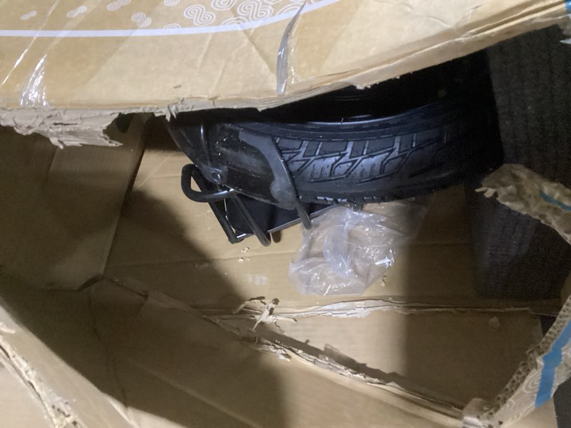 Condition photo showing As Is for Gyroor C1 Plus Electric Scooter for Adults with Seat & Pet Basket - 30 Miles Range 650W Motor 48V 13.5Ah Battery 18.6MPH 14" Pneumatic Tires Foldable Design Dual Shock Absorbers 300lbs Capacity