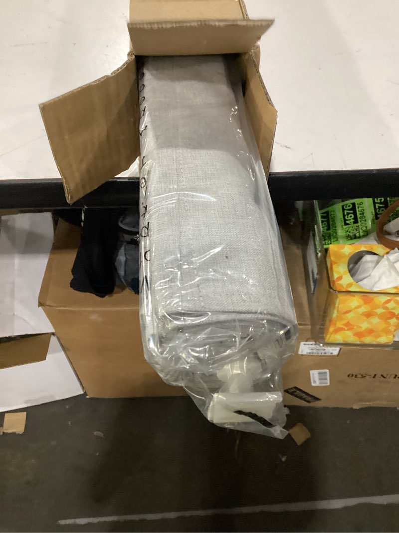 Condition photo showing New/Like New for lazblinds no drill roman shades for windows, cordless blackout window shades with uv protection, polyester fabric for bedroom & living room, 35" w x 64" h, natural blackout - faux linen - natural 35"w x 64"h