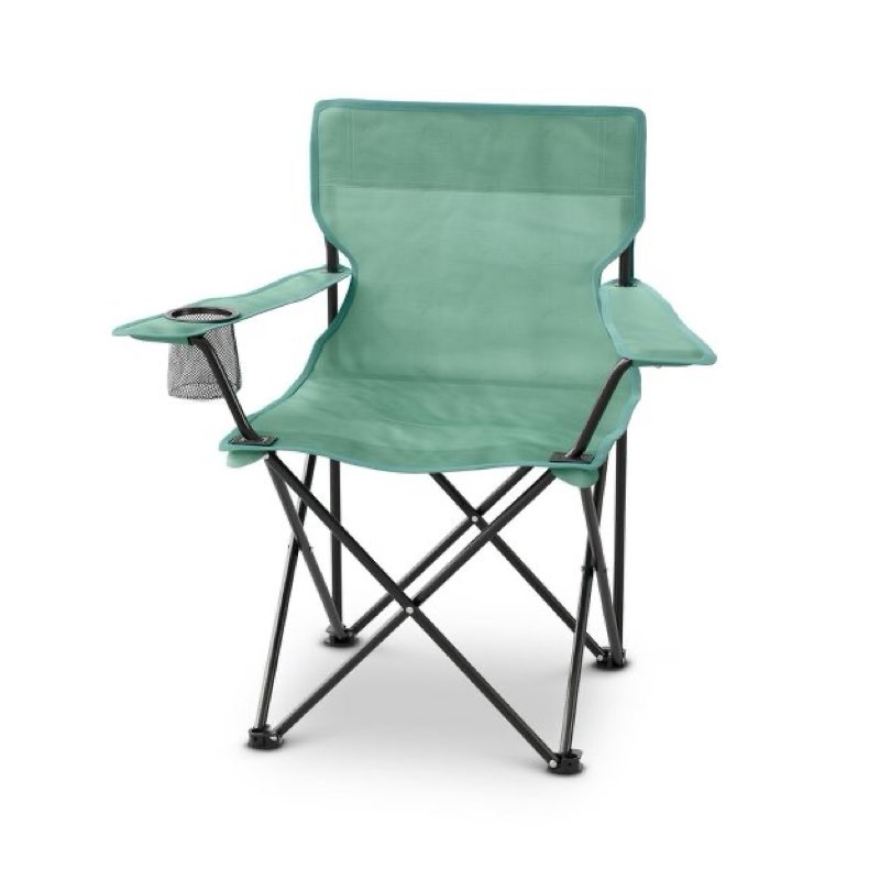 adult outdoor portable camp chair dealworthy™ - sage green: steel frame, 225 lb capacity